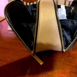 Brand new authentic cosmetic Versace case with 2 zipper compartments with handle